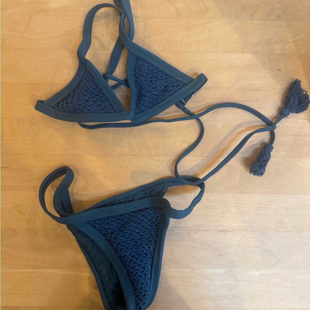 Posh Pua Blue Crochet Bikini